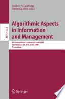 Algorithmic Aspects in Information and Management