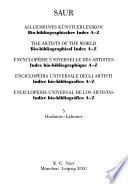 Allgemeines Künstlerlexikon bio-bibliographischer Index A-Z