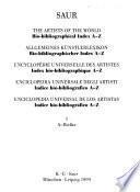 Allgemeines Künstlerlexikon Bio-bibliographischer Index A-Z