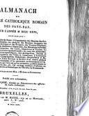 Almanach du clergé catholique romain (de la Belgique) pour les années 1822-1826