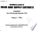 Alphabetic Listing of Major War Supply Contracts