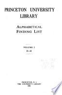 Alphabetical Finding List