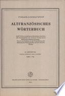 Altfranzösisches Wörterbuch