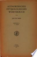 Altnordisches etymologisches Wörterbuch
