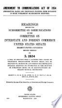 Amendment to Communications Act of 1934