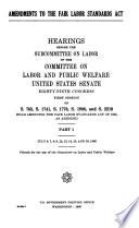 Amendments to the Fair Labor Standards Act