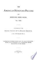 American Hereford Record and Hereford Herd Book