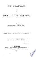 An Analysis of Religious Belief