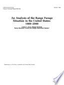 An Analysis of the Range Forage Situation in the United States