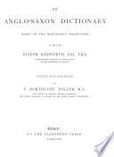 An Anglo-Saxon Dictionary