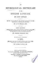 An Etymological Dictionary of the English Language
