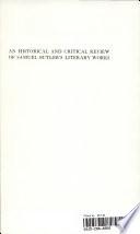 An Historical and Critical Review of Samuel Butler's Literary Works
