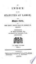 An Index to the Statutes at Large