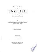 An Intensive Course in English for Latin-American Students: English sentence structure