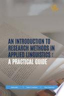 An Introduction to Research Methods in Applied Linguistics