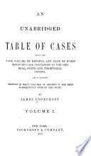 An Unabridged Table of Cases