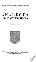 Analecta Praemonstratensia