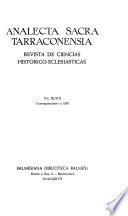 Analecta sacra Tarraconensia