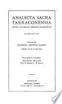Analecta sacra Tarraconensia