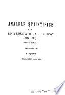 Analele științifice ale Universității Al. I. Cuza din Iași