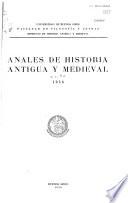 Anales de historia antigua y medieval