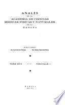 Anales de la Academia de Ciencias Medicas, Fïsicas y Naturales de la Habana
