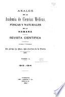 Anales de la Academia de ciencias medicas, físicas y naturales de la Habana