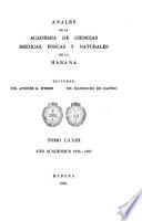 Anales de la Academia de Ciencias Medicas, Fïsicas y Naturales de la Habana