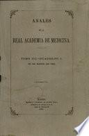 Anales de la Academia de Medicina - 1881 - Tomo III - Cuaderno 1