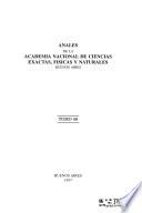 Anales de la Academia Nacional de Ciencias Exactas, Físicas y Naturales de Buenos Aires