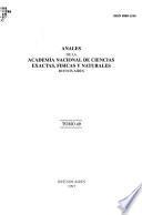Anales de la Academia Nacional de Ciencias Exactas, Físicas y Naturales