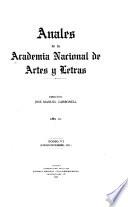 Anales de la Academia National de Artes y Letras