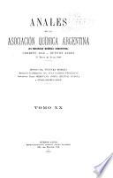 Anales de la Asociación química argentina. (Ex Sociedad química argentina) ...