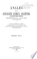 Anales de la Asociación química argentina. (Ex Sociedad química argentina) ...