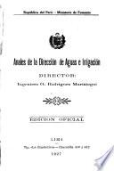 Anales de la Dirección de Aguas e Irrigación
