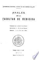 Anales de la Facultad de Medicina