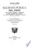 Anales de la hacienda pública del Perú