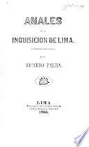 Anales de la inquisición de Lima