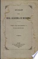 Anales De La Real Academia De Medicina - 1899 - Tomo XIX - Cuaderno 1