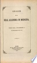 Anales de la Real Academia de Medicina - 1910 - Tomo XXX - Cuaderno 1