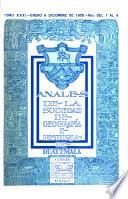 Anales de la Sociedad de Geografía e Historia