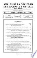 Anales de la Sociedad de Geografía e Historia