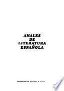 Anales de literatura española