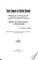 Anales del III Congreso de historia nacional