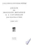 Anales del Instituto Botánico A. J. Cavanilles