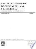 Anales del Instituto de Ciencias del Mar y Limnología, Universidad Nacional Autónoma de México
