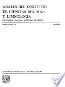Anales del Instituto de Ciencias del Mar y Limnología, Universidad Nacional Autónoma de México