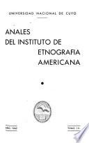 Anales del Instituto de Etnografía Americana