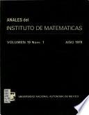 Anales del instituto de matematicas