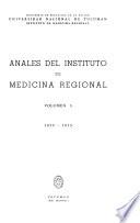Anales del Instituto de Medicina Regional